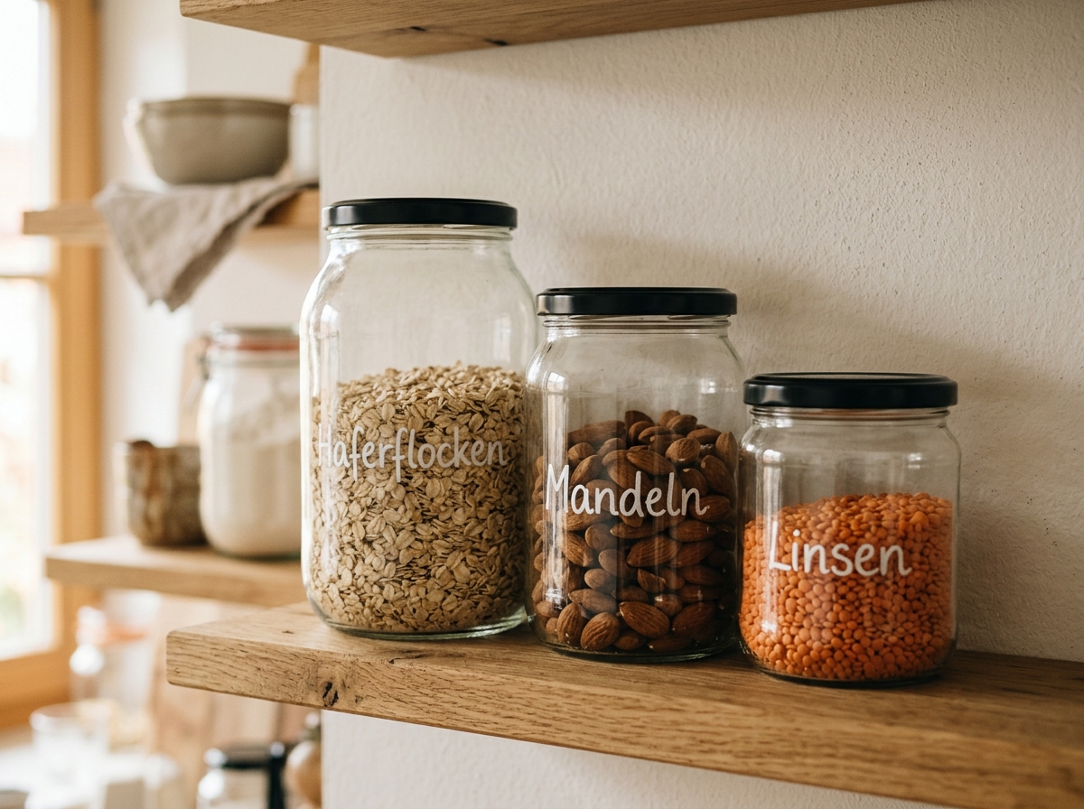 Kreative Upcycling-Werkstatt: Einheitliche Vorratsgläser mit Tafellack-Deckeln